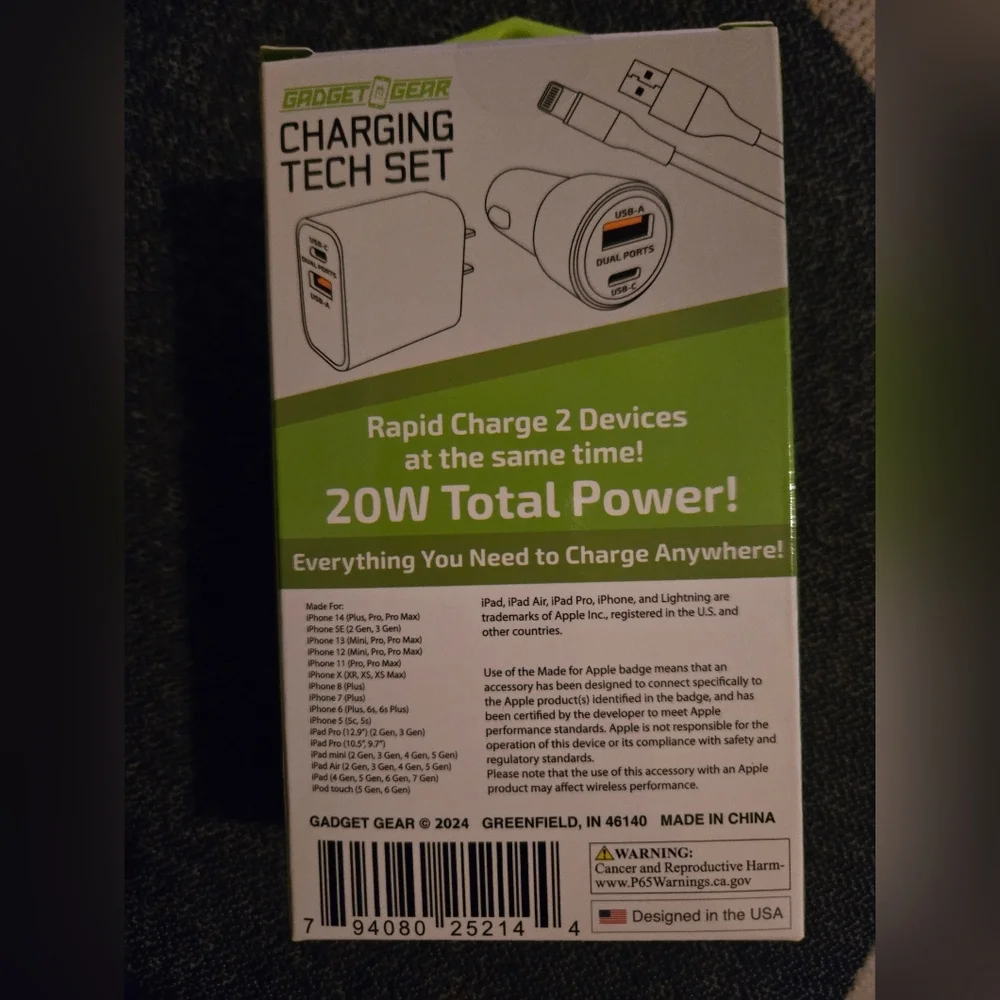 Gadget gear rapid charging 2 devices at same time charger